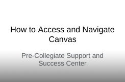 How to Access and Navigate Canvas