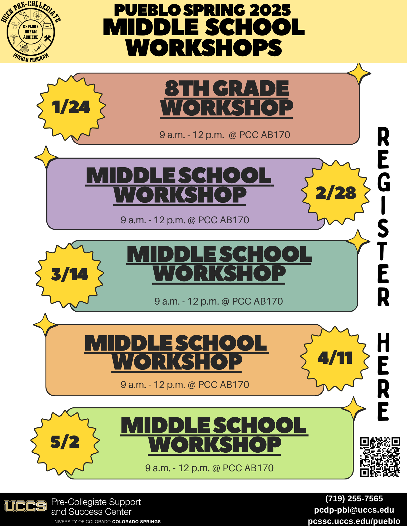 Pueblo Spring 2025 MS Workshops