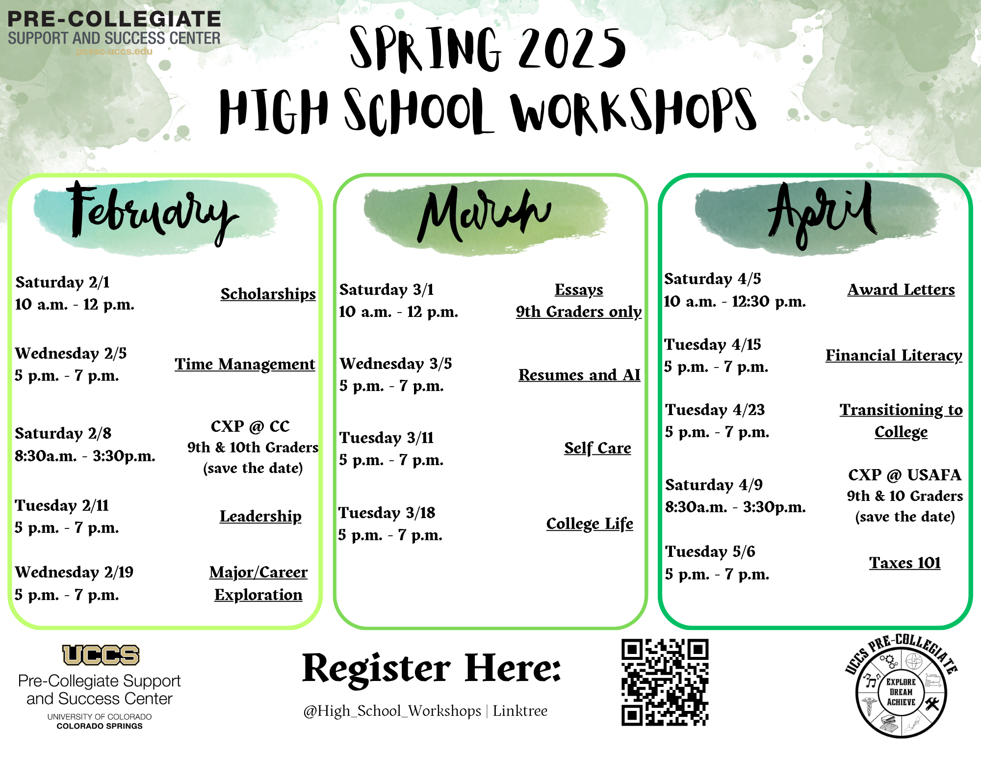 CS Spring 2025 Hs Workshops