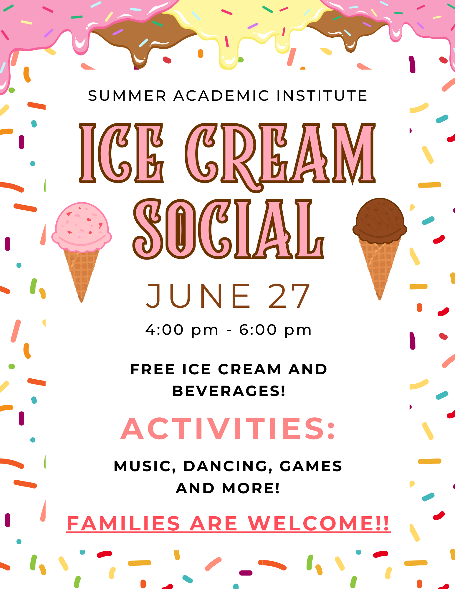 Ice Cream Social Flyer
