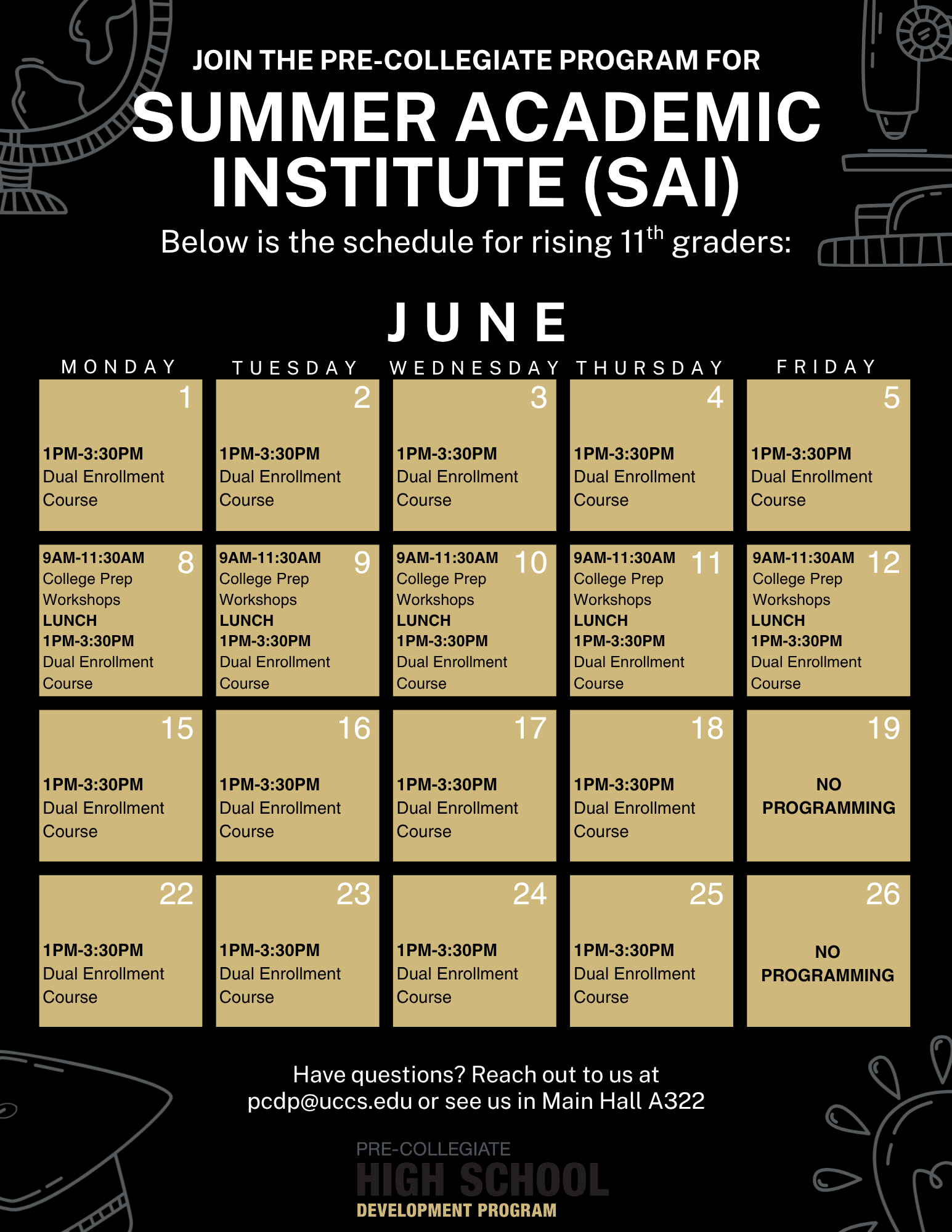 Rising 11th Grade Calendar