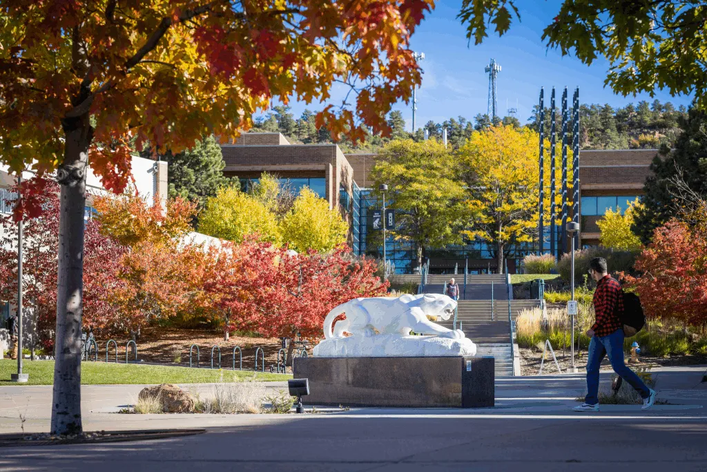 Lion Statue on Campus